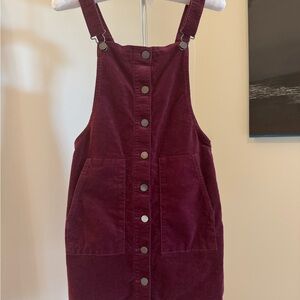 Tinseltown Burgundy Velvet Corduroy Dress Women’s XS